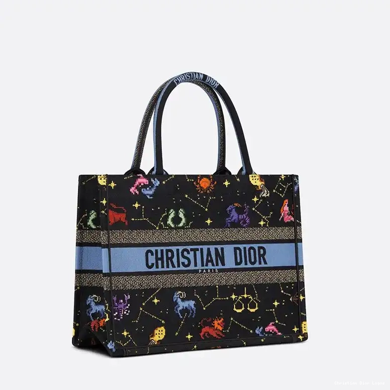 Cheap Dior Canvas Pixel Black Zodiac Book Motif Tote 0508 Luxury